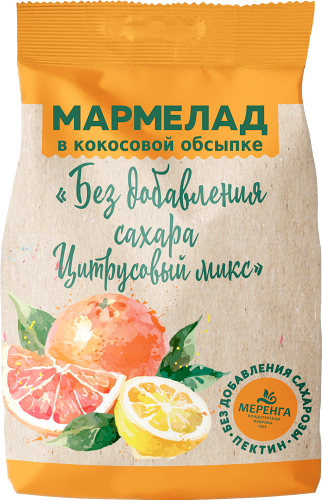 Мармелад Меренга желейный в кокосовой обсыпке Цитрусовый микс, 220 г