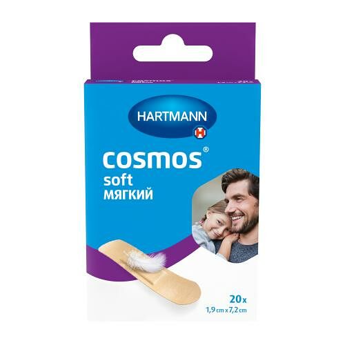 Пластырь Hartmann Cosmos Soft для чувствительной кожи 1.9 х 7.2 см 20 шт