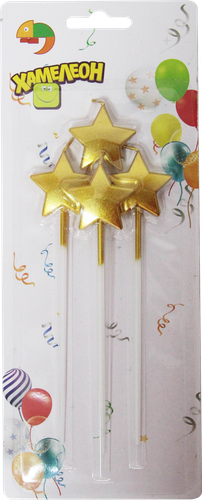 

Свеча для торта Хамелеон цвет в ассортименте