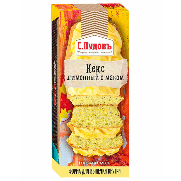 Смесь для выпечки С. Пудовъ Кекс Лимонный с маком 300г