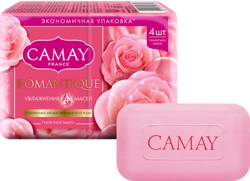 

Мыло Camay Romantique с ароматом французской розы 4 шт. 300 г