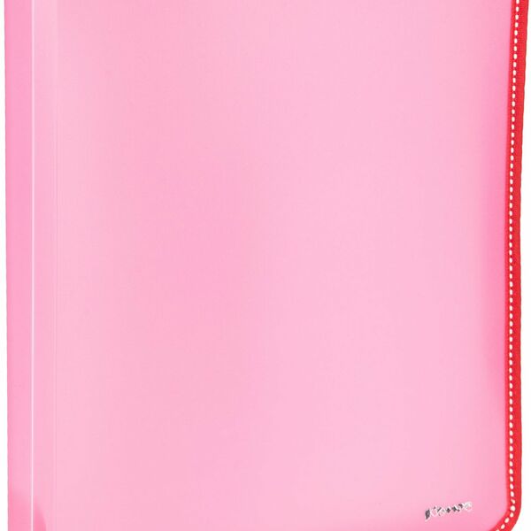 Папка-конверт на молнии КОМУС A4 розовая 0.5 мм