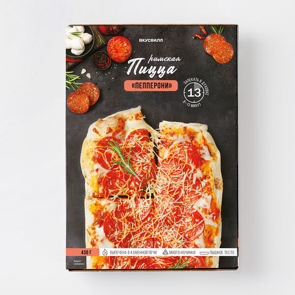 Пицца римская Пепперони, замороженная