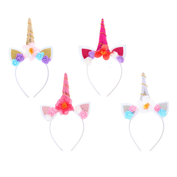 Ободок карнавальный Сноубум Единорожка 12 см дизайн в ассортименте