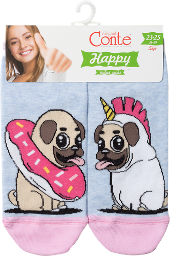 

Носки короткие женские CONTE Elegant Happy р. 23–25, Арт. 19С-114СП