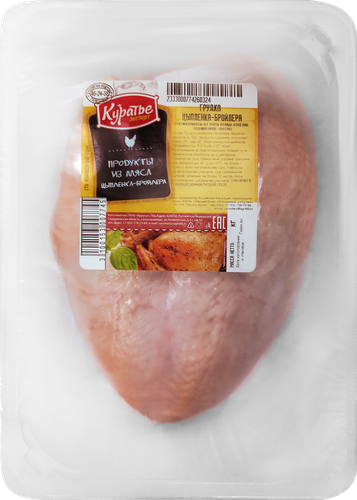 

Цыпленок-бройлер Куратье грудка подложка охлажденный вес