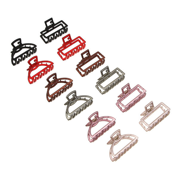 Краб для волос Юниlook 5см, металл, пластик, в ассортименте, acs-47, 1 шт