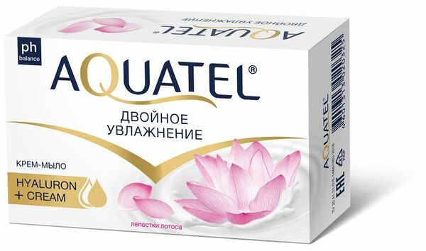 Крем-мыло туалетное Aquatel лепестки лотоса 90 г