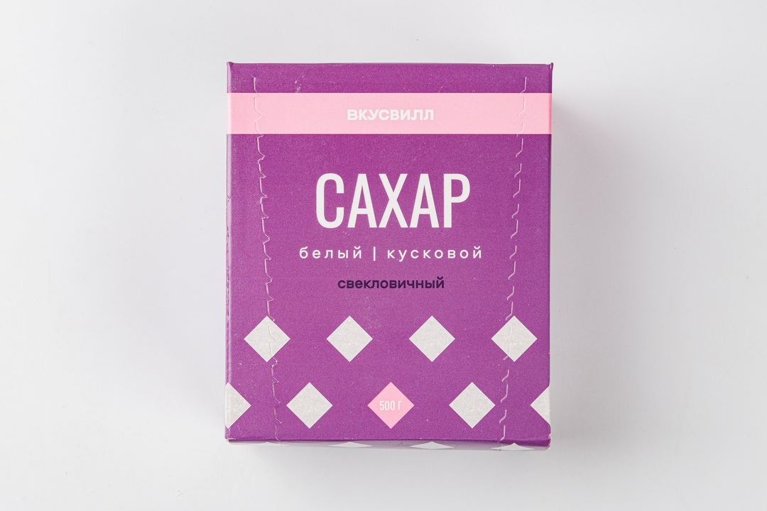 

Сахар ВкусВилл белый кусковой, 500г