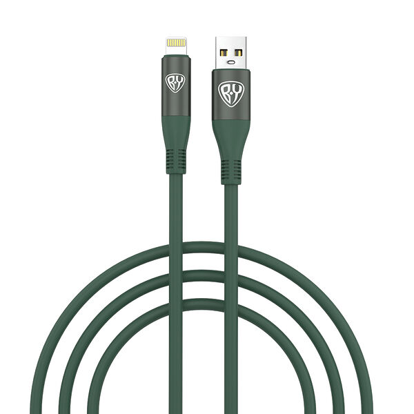 By кабель для зарядки flexi ip, 1 м, 3а, быстрая зарядка, зеленый