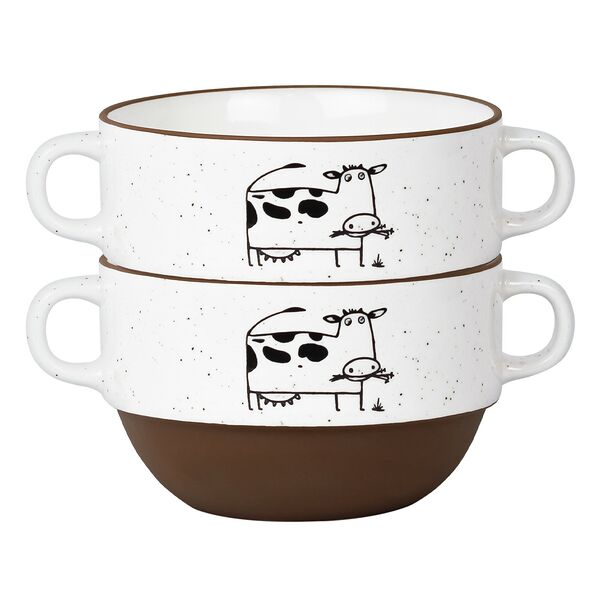 Набор бульонниц Esprado Aldea, 2 шт, 600 мл, фарфор