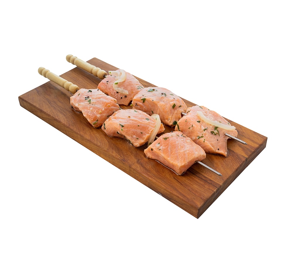 

Шашлык от "Азбуки Вкуса" из лосося атлантического (сёмги) в лимонном маринаде с оливковым маслом и чесноком, Россия