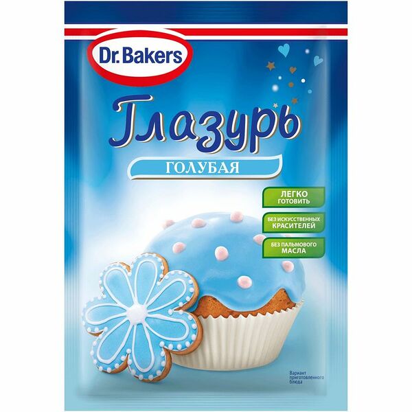 Глазурь Dr. Bakers/Dr.Oetker голубая 90 г