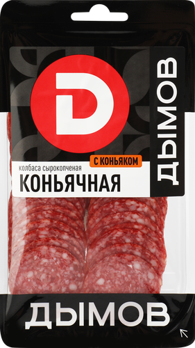 

Колбаса сырокопчёная Дымов Коньячная 90 г