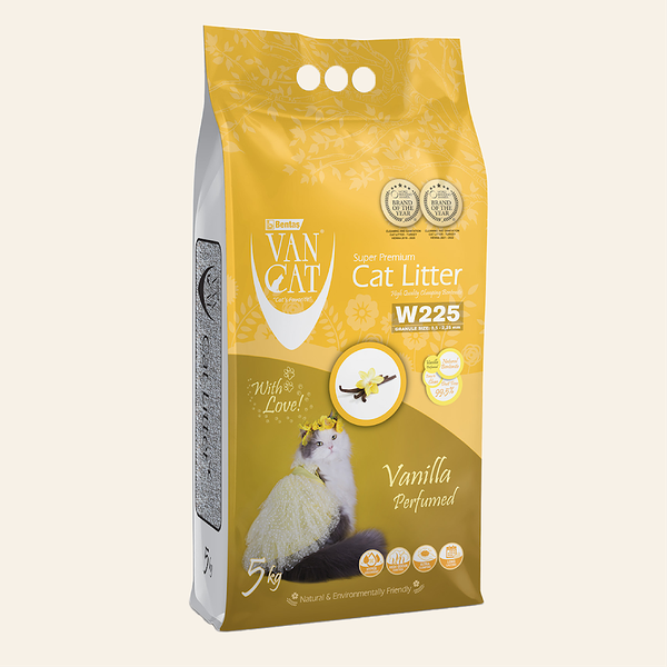 Van Cat Комкующийся наполнитель без пыли с ароматом ванили 5 кг