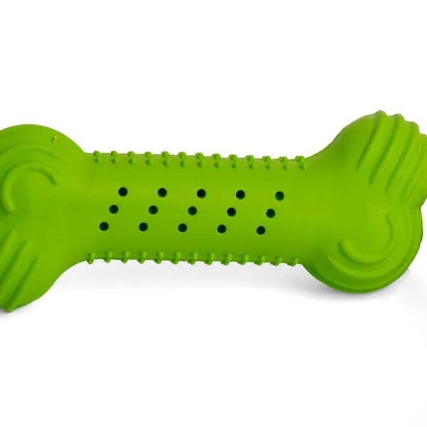 Игрушка Jolly Pooch Косточка хрустящая ваниль резина зеленая для собак 14,5*3 см