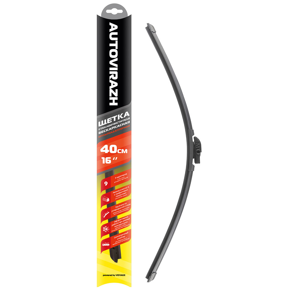 

Щетка стеклоочистителя Autovirazh AV-255 40 см 16" мультиадаптерная