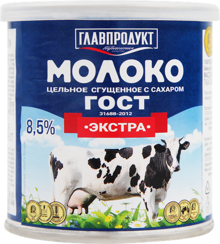 

Молоко цельное сгущённое Главпродукт Экстра с сахаром 8,5% 380г