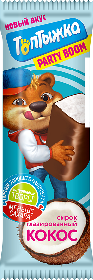 Сырок творожный глазированный Топтыжка кокос 12% без змж