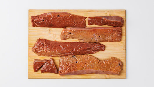 Печень говяжья (слайсы), замороженная(Продукт замороженный)