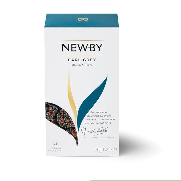 Чай черный Newby Earl Grey в пакетиках, 25 шт.