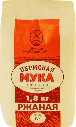 

Мука Птица-Мельница ржаная обдирная 1.8 кг