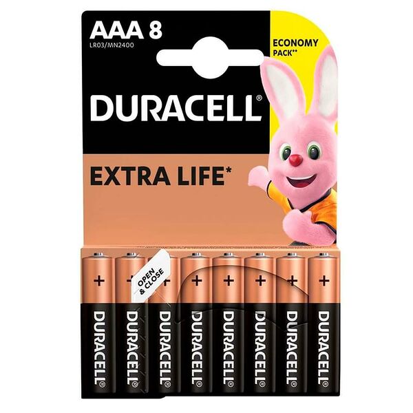 Батарейка Duracell AAA 8шт Basic