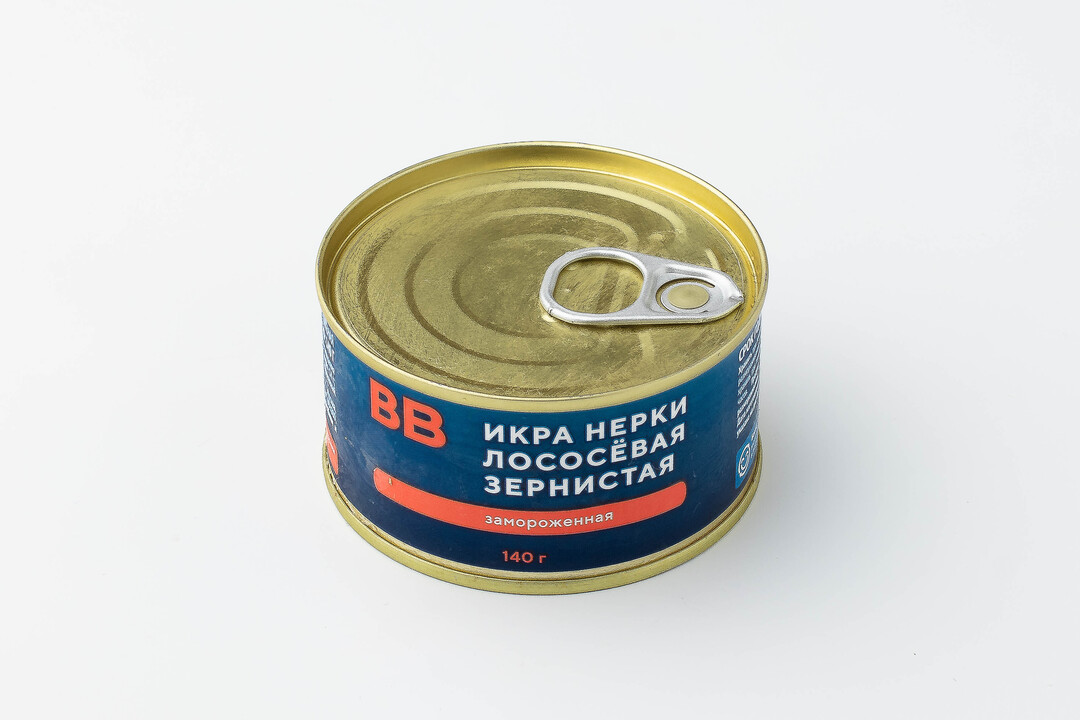 

Икра нерки лососевая зернистая ж/б 140 г продукт замороженный