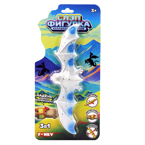 Фигурка Летучая мышь резиновая голубая FT23503-3