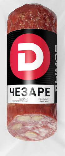 

Колбаса сырокопченая ДЫМОВ Чезаре с фундуком, со срезом, 260г