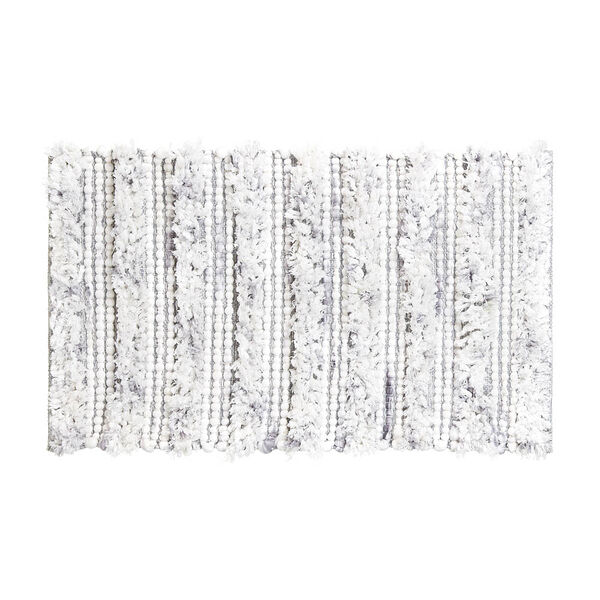 Vetta коврик универсальный puffy 50x80 см, полиэстер, хлопок, серый мрамор (индия)