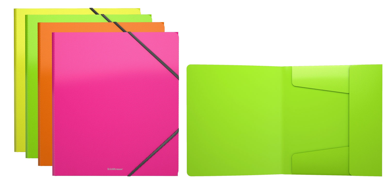 

Папка ERICHKRAUSE GLANCE NEON на резине А5 1 шт в ассортименте