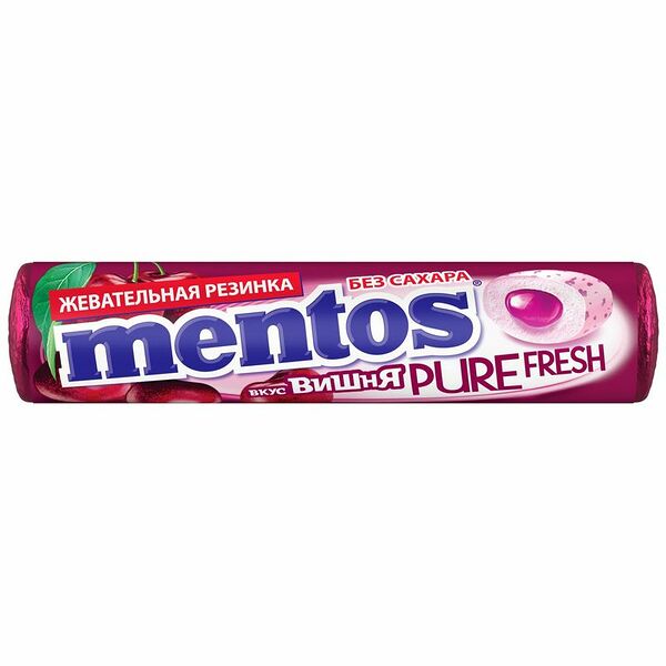 Жевательная резинка Mentos Pure Fresh со вкусом вишни 15.5 г