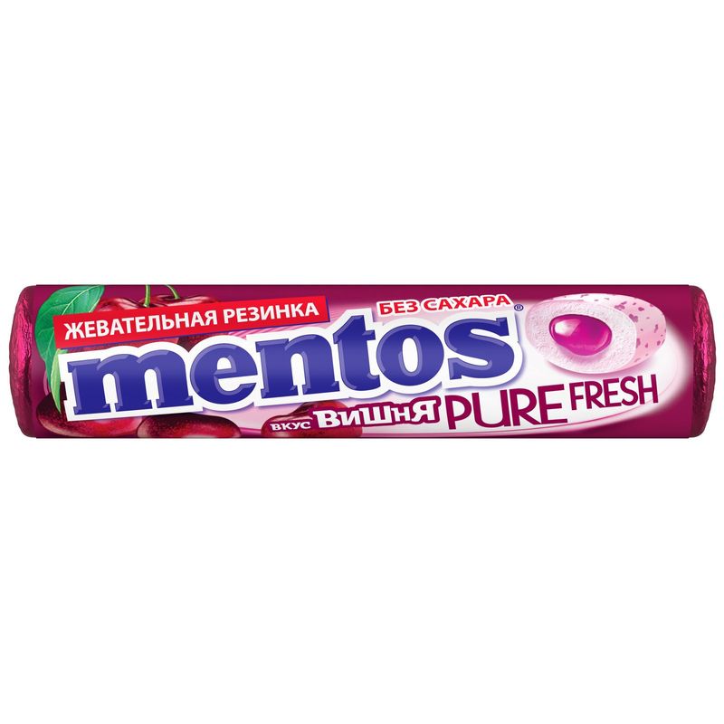 

Жевательная резинка Mentos Pure Fresh со вкусом вишни 15.5 г
