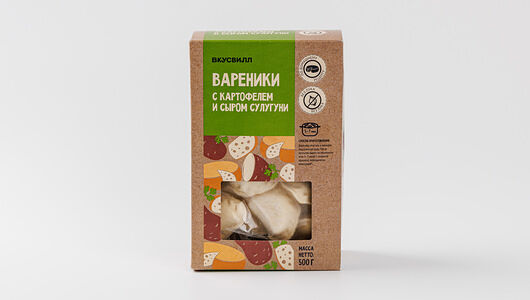 Вареники ВкусВилл с картофелем и сыром сулугуни, 500г