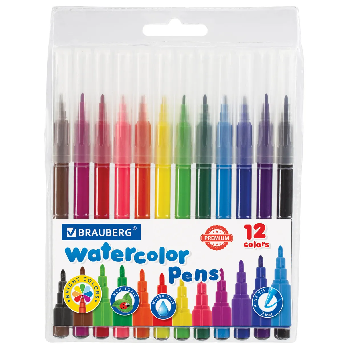 

Фломастеры BRAUBERG Premium классические, 12 цветов