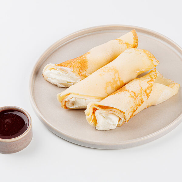 Блины с Крем чиз и вишней