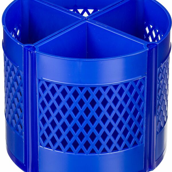 Подставка-органайзер д/канц.мелочей Attache Квартет 8 отд вращающаяся синий