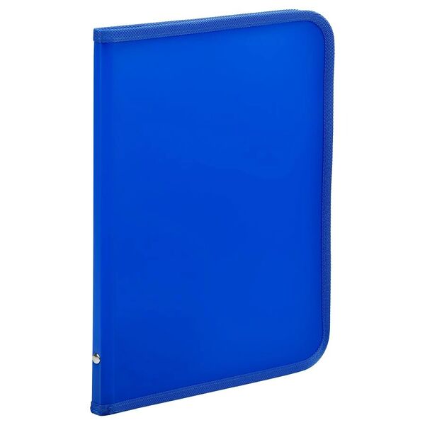 Папка на молнии Стамм А4 500 мкм, пластик молния вокруг синяя