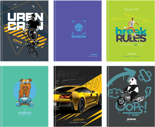 Дневник для мальчика BG Mix-6 1-11класс 48 листов 1шт в ассортименте