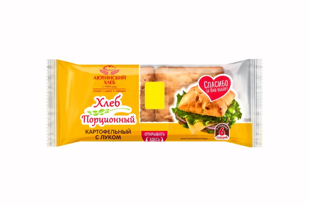 

Хлеб Аютинский хлеб картофельный с луком порционный нарезка 300 г