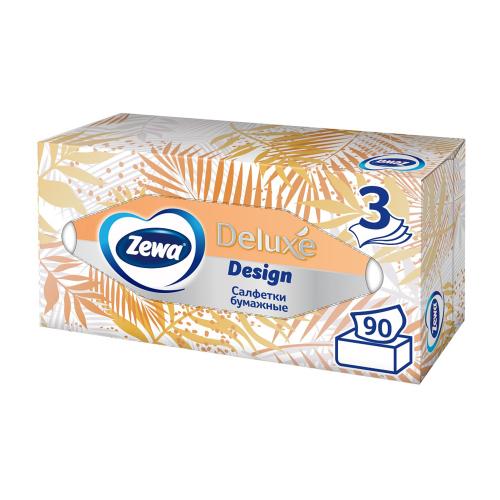 

Салфетки бумажные Zewa Deluxe Design 3 слоя 90 шт