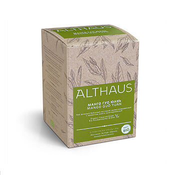 Чай зеленый Althaus Mango Guo Yuan с ароматом манго пакетированный 15х2г