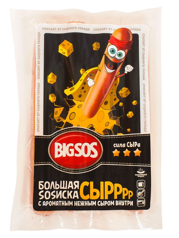 

Сосиски BigSos Большая SOSиска с сыром 380 г