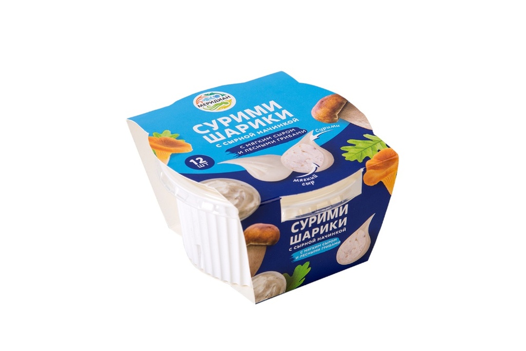 

Сурими-шарики Меридиан с мягким сыром и лесными грибами 100 г