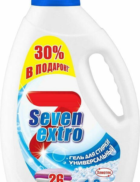 Гель Seven extro для стирки всех видов тканей