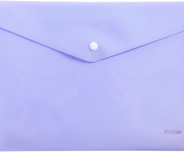 Папка-конверт Hatber Newtone Pastel Premium на кнопке А4 лаванда