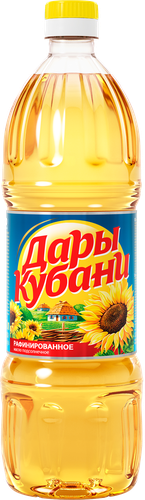 

Масло Дары Кубани подсолнечное рафинированное дезодорированное 1 л