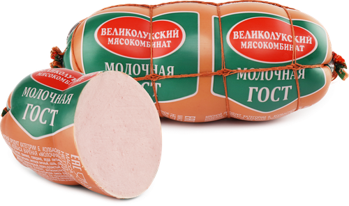 

Колбаса вареная Великолукский Мясокомбинат молочная ГОСТ 500 г