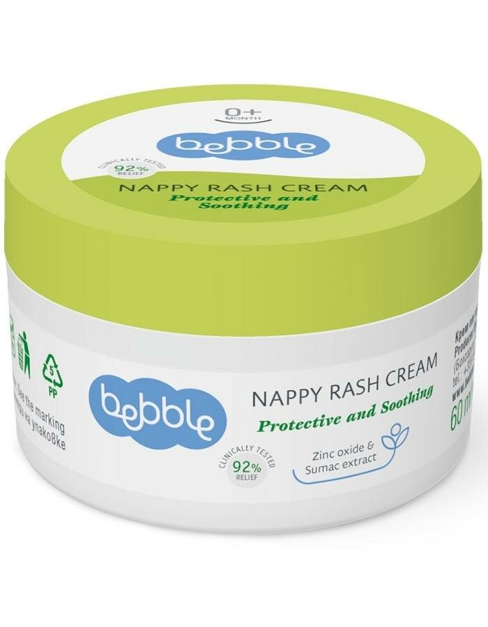 

Крем от опрелостей детский Bebble Nappy rash cream 0+ 60 мл